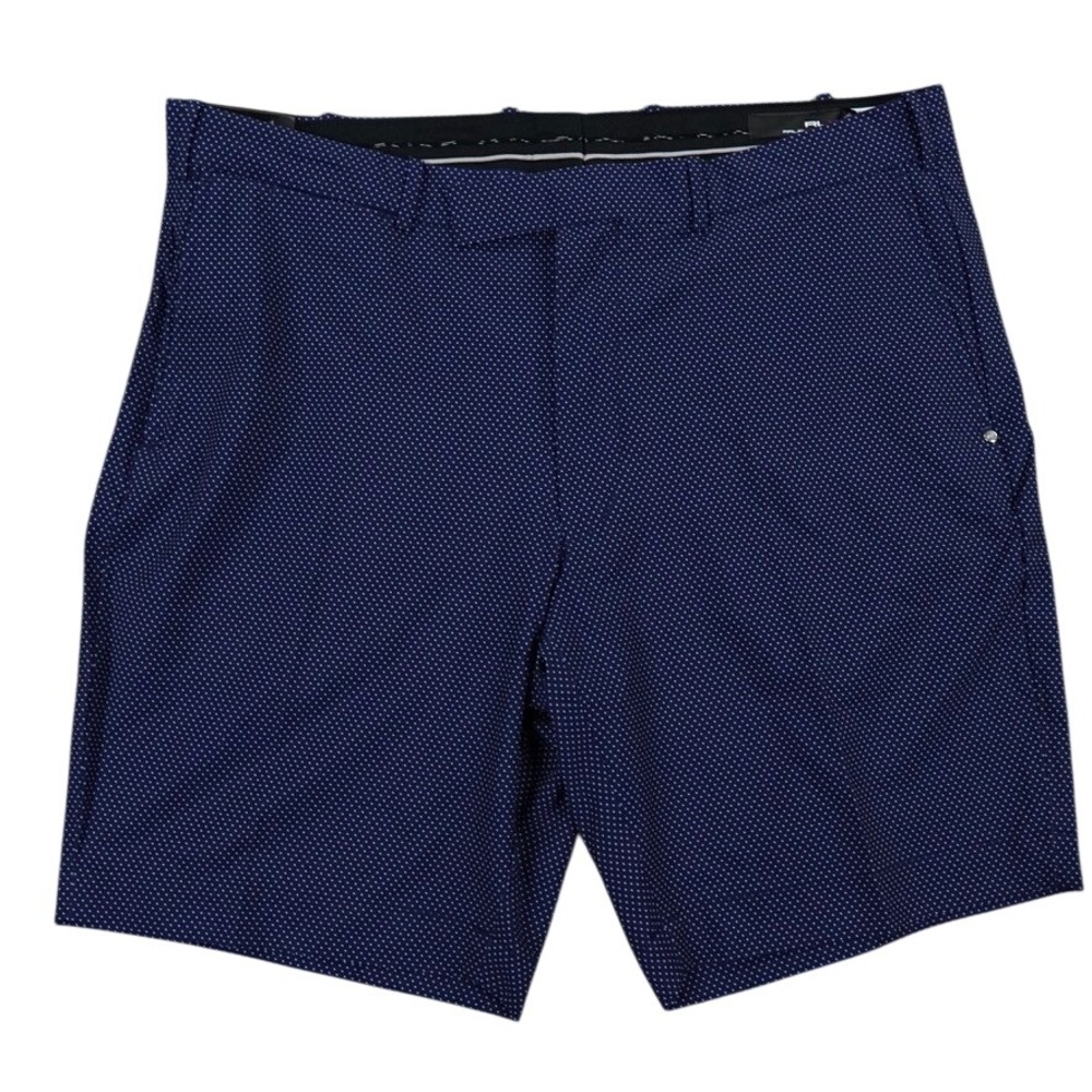 RLX Ralph Lauren Golf Shorts Mens 38 Navy Blue Polka Dot Outdoor Athletic Golf